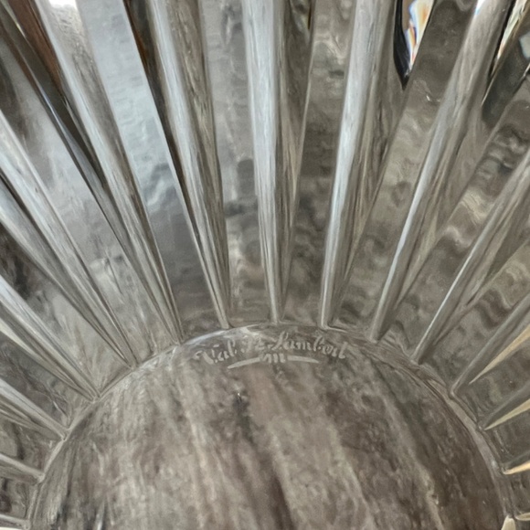 Vintage French VAL ST. LAMBERT Crystal Plate Signed - Picture 3 of 3